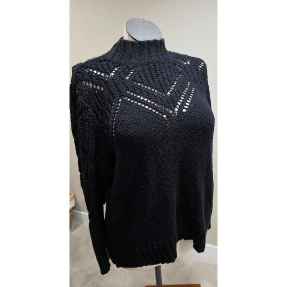 Torrid Womens Black Open Knit Pullover Sweater Size 0 - Picture 1 of 11